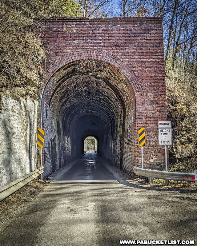 Approaching the Layton Tunnel from the west.