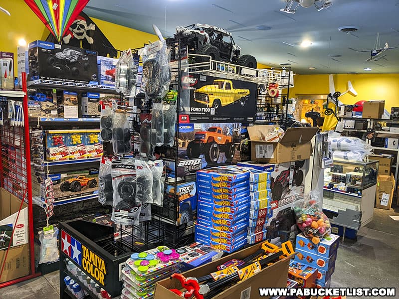 Radio control toys at the stealth bomber toy store in Butler County PA.
