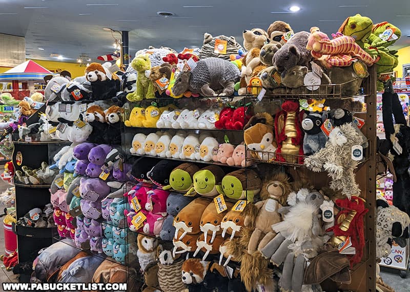 Plush toys for sale at the stealth bomber ty store near Butler Pennsylvania.