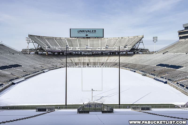 A short tour of Beaver Stadium is included in a visit to the Penn State All-Sports Museum in State College.