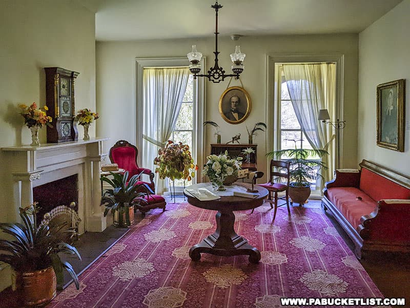 Founder's Room at Centre Furnace Mansion in State College Pennsylvania.