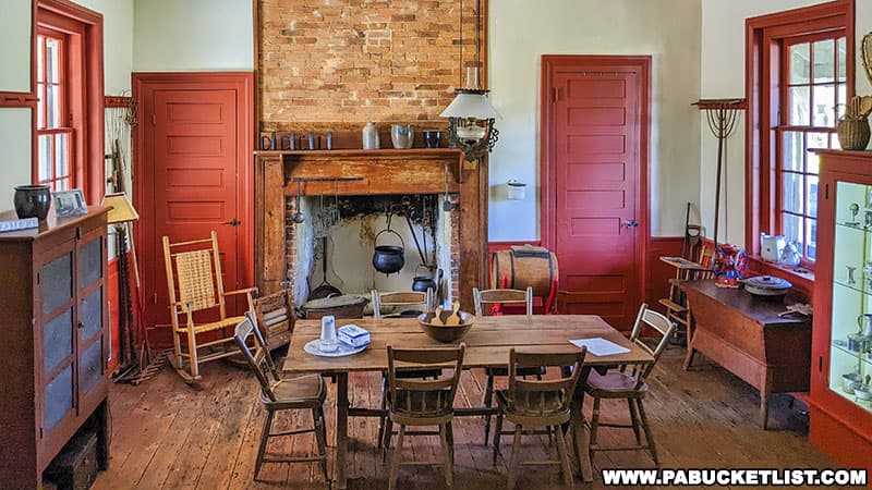 Kitchen at Centre Furnace Mansion in State College Pennsylvania.