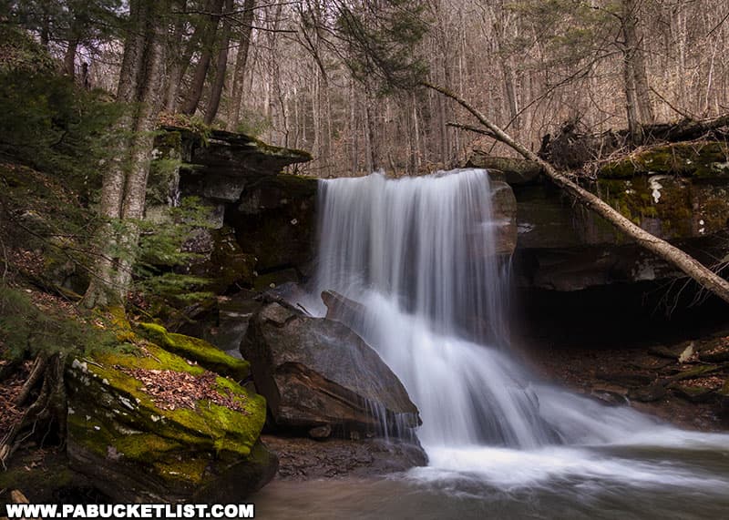 Emerald Falls near Hillsgrove in Sullivan County Pennsylvania.