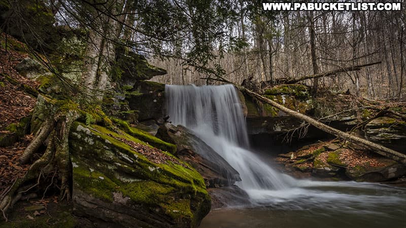 Emerald Falls in Sullivan County near Hillsgrove Pennsylvania.