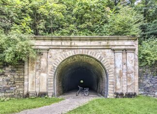 Exploring the Staple Bend Tunnel in Cambria County Pennsylvania.