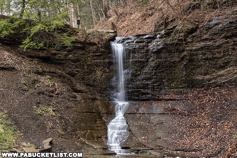 Fall Run Falls is the closest waterfall to downtown Pittsburgh Pennsylvania.