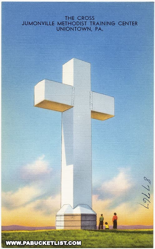 Vintage postcard featuring the Jumonville Cross.