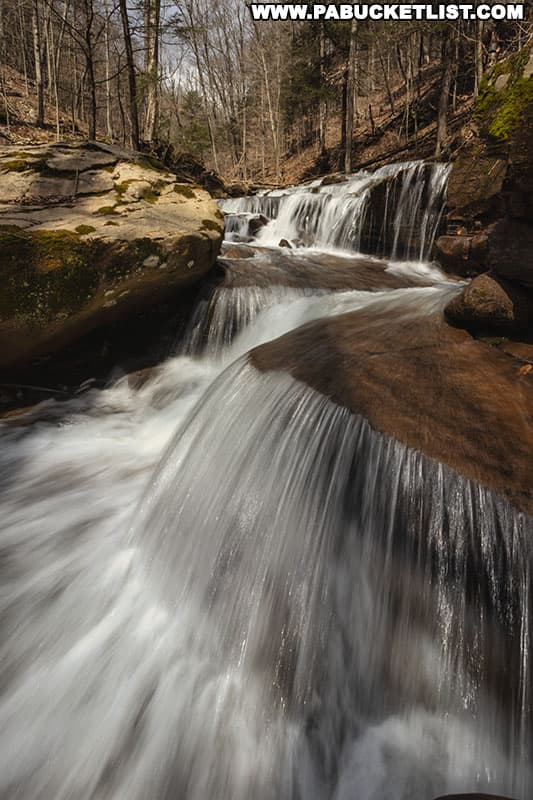 Little Swamp Run Falls near Hillsgrove in Sullivan County Pennsylvania.