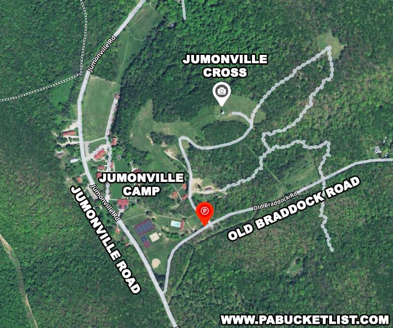 How to find the Jumonville Cross in Fayette County Pennsylvania.