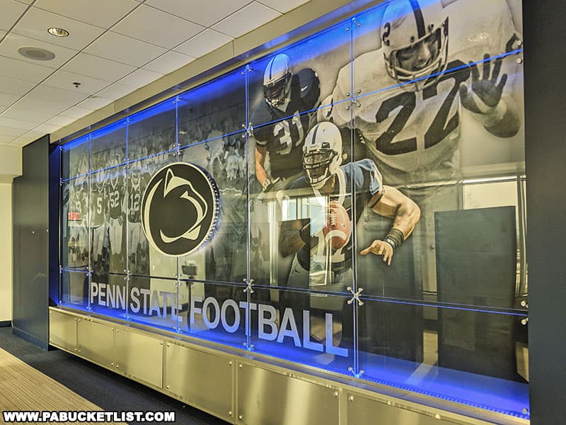 Penn State Football exhibit at the Penn State All-Sports Museum.