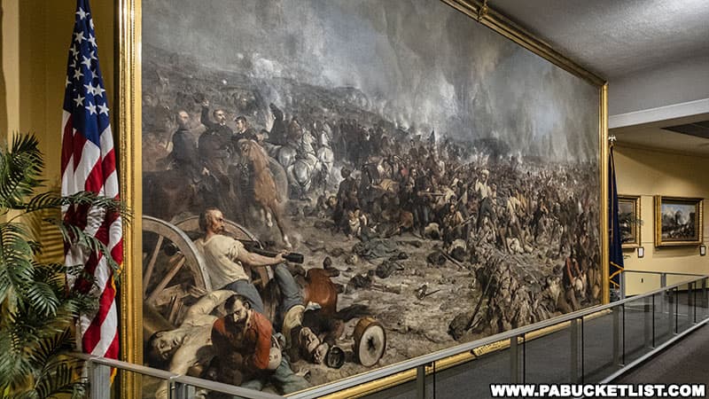A painting commemorating the Battle of Gettysburg at the State Museum of Pennsylvania in Harrisburg.