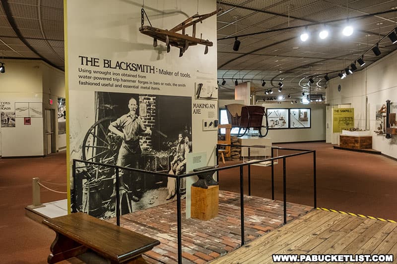 Blacksmithing exhibit at the State Museum of Pennsylvania in Harrisburg.