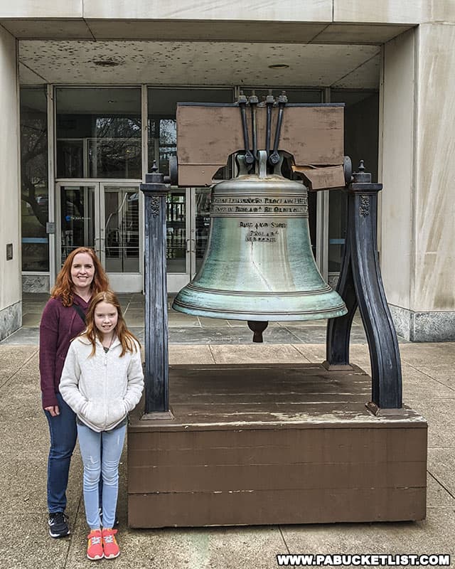 Replica of the Liberty Bell in front of the State Museum of Pennsylvania in Harrisburg.