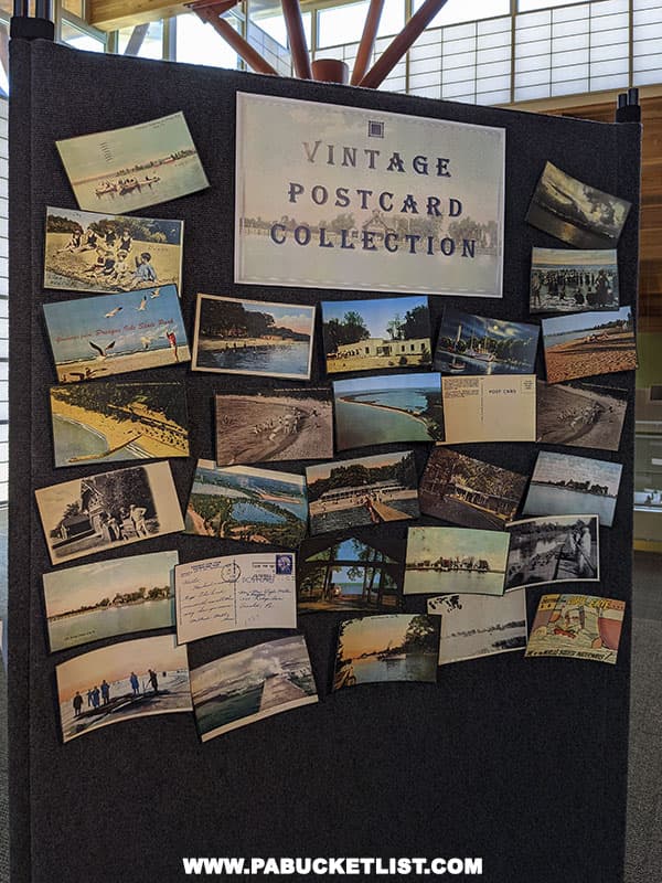 Vintage postcard collection at the Tom Ridge Environmental Center in Erie PA.