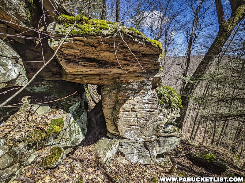 Passageway through the rock city in Warburton Hollow in the Loyalsock State Forest.