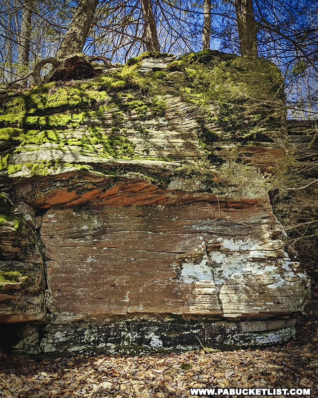 Rock formation in Warburton Hollow in the Loyalsock State Forest.