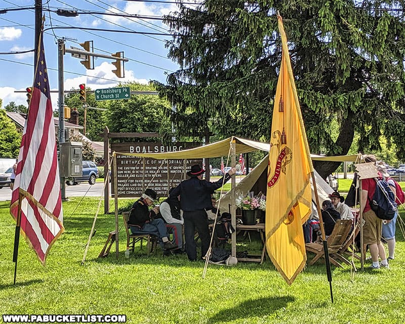 Civil War reenactors taking part in the Memorial Day weekend activities in Boalsburg PA.