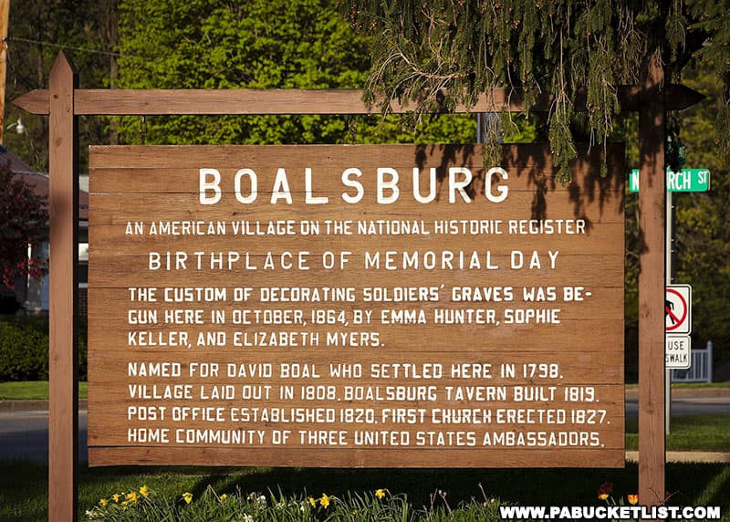 The Village of Boalsburg is on the National Register of Historic Places.