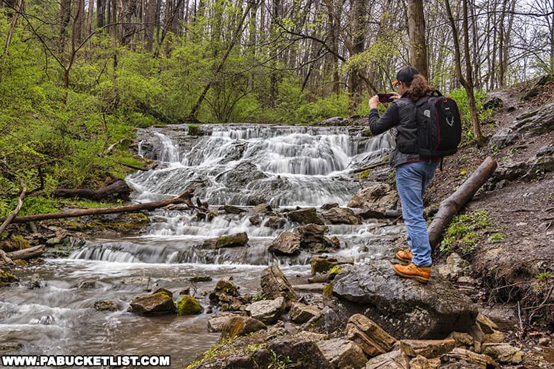 Exploring Cabbage Creek Falls in Blair County