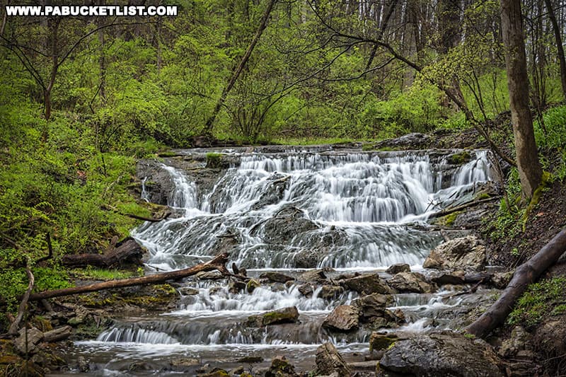 Approaching Cabbage Creek Falls in Roaring Spring Pennsylvania.