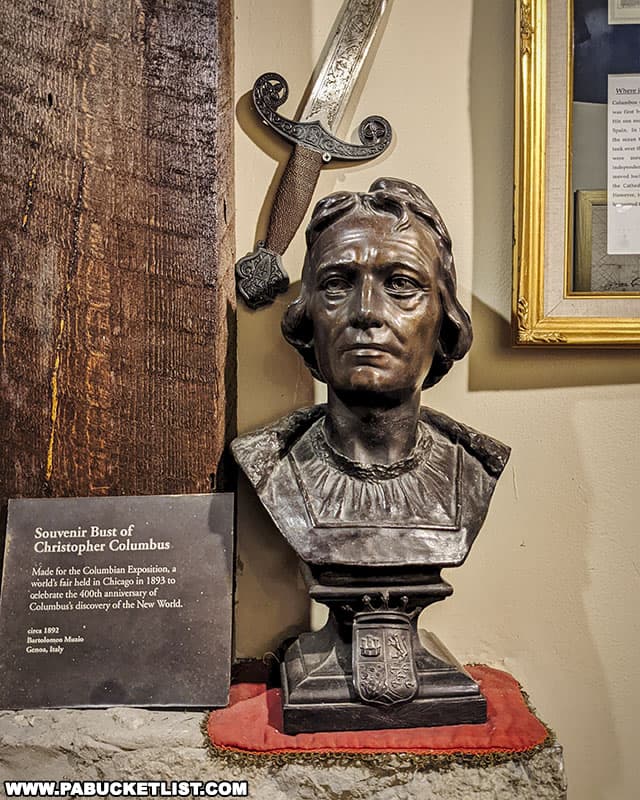 A bust of Columbus from the Chicago World's Fair of 1893.