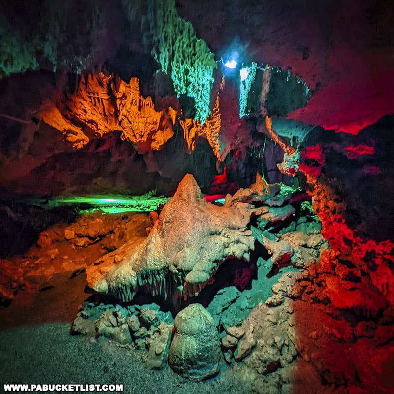 Visiting Coral Caverns in Bedford County Pennsylvania.