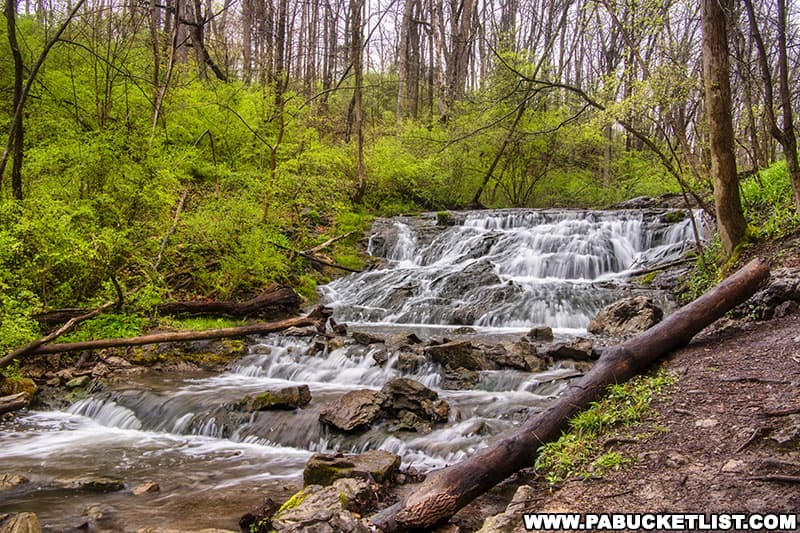 How to find Cabbage Creek Falls at Shawnee Park in Roaring Spring Pennsylvania.
