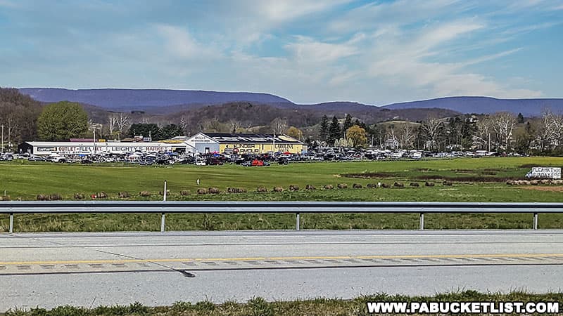 A view of Leighty's Flea Market from Interstate 99 near the Roaring Spring exit.