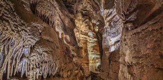 Visiting Lincoln Caverns in Huntingdon County Pennsylvania.