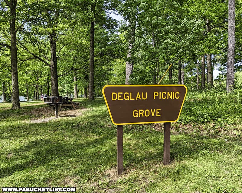 One of several picnic groves at Keystone State Park in Westmoreland County Pennsylvania.