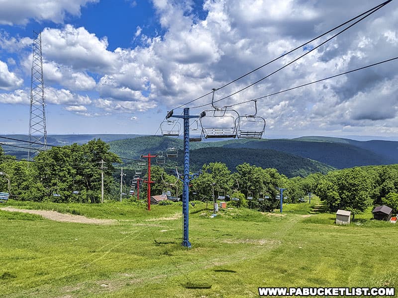 Ski lift at Blue Knob in Bedford County PA.