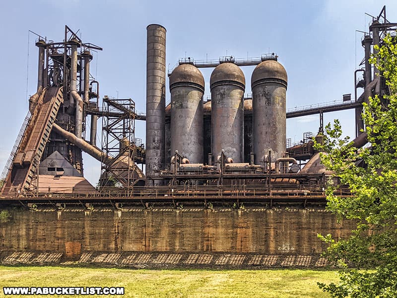 Carrie Blast Furnaces #6 and #7 operated from 1907 to 1978.