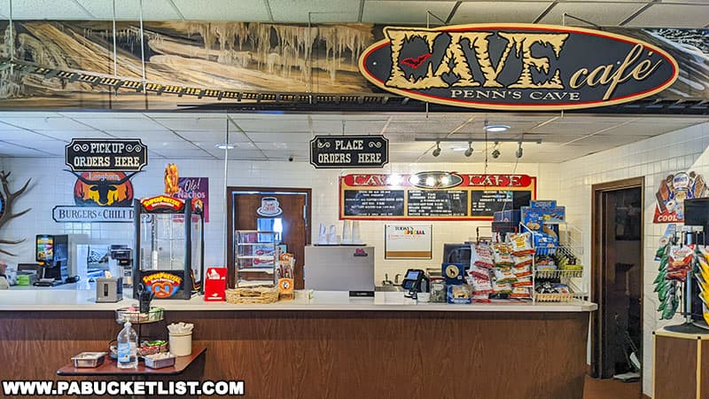 The Cave Cafe inside the Penn's Cave Visitor Center in Centre Hall Pennsylvania.
