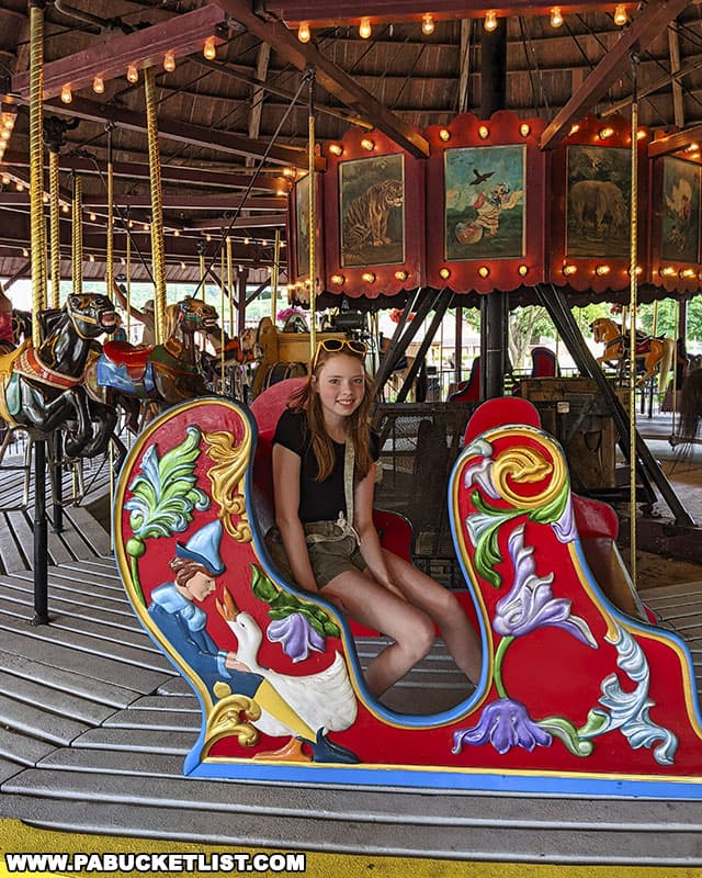 The 1920s-era carousel at DelGrosso's Amusement Park in Blair County, PA.