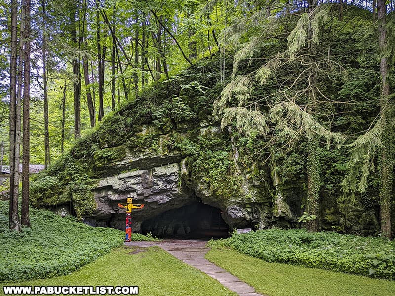Entrance to Woodward Cave in Centre County PA.