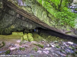 Exploring Tytoona Cave in Blair County Pennsylvania.