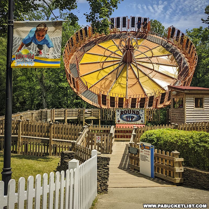 The Round Up ride at Idlewild Park in Ligonier Pennsylvania.