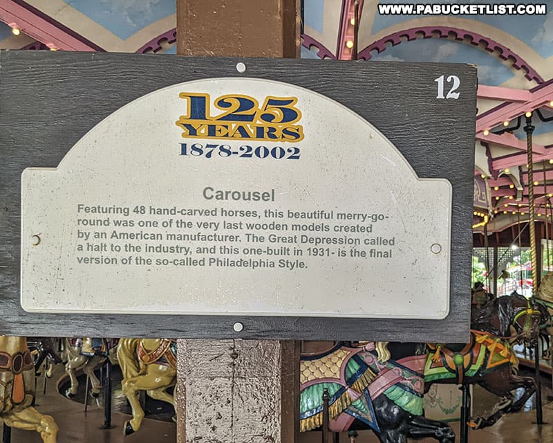 History of the carousel at Idlewild Park in Ligonier Pennsylvania.