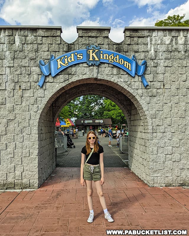 Entrance to Kid's Kingdom at DelGrosso's Amusement Park.