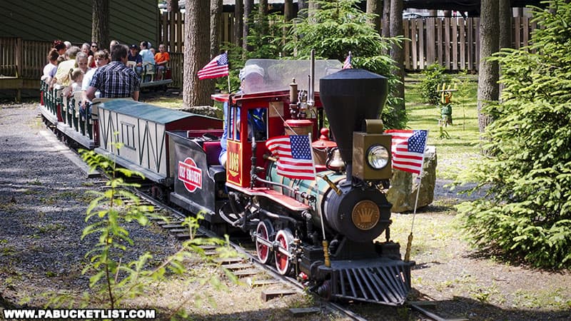 Ole Smokey steam locomotive at Knoebels.