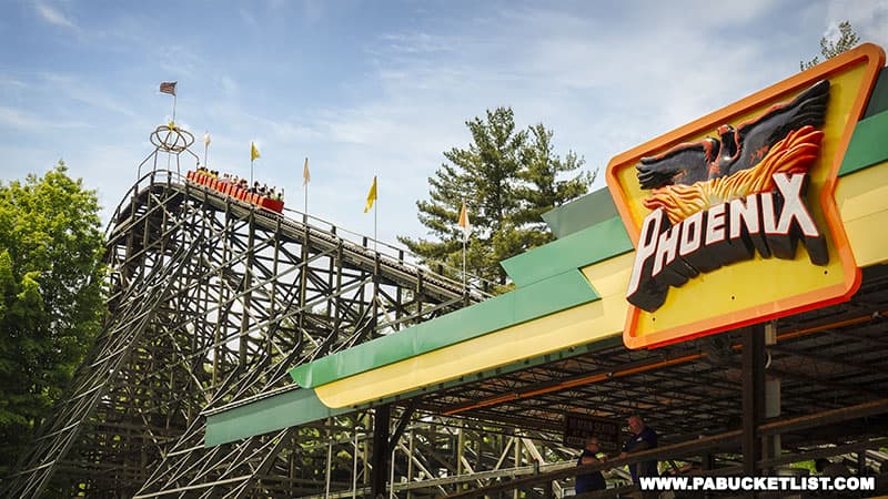 The Phoenix at Knoebels is a historic wooden rollercoaster built in 1947.
