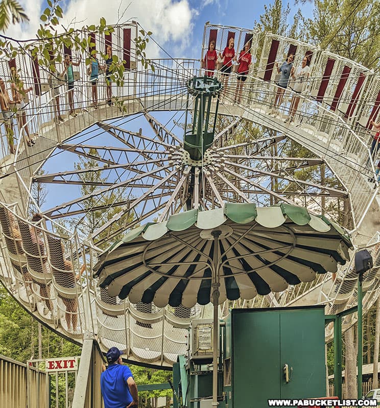 The Super Round Up is one of the thrill rides at Knoebels.