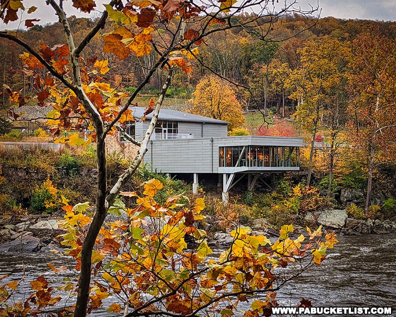 The Visitor Center at Ohiopyle State Pak along the banks of the Youghiogheny River