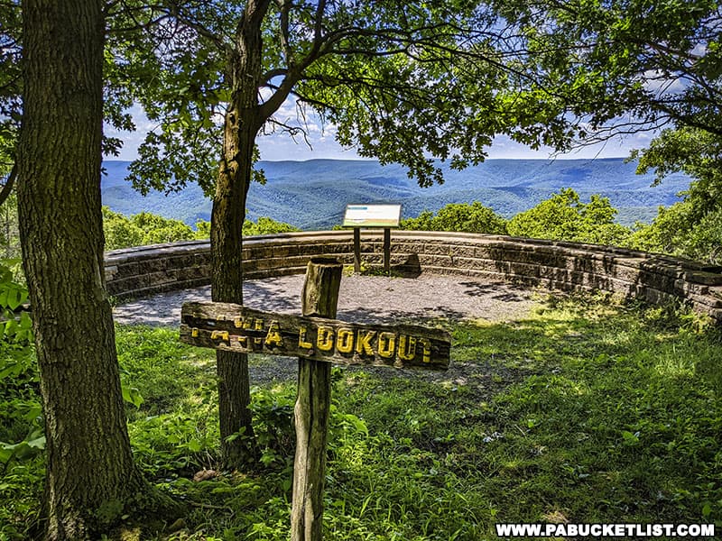 Pavia Overlook is also known as Pavia Lookout on some signage at Blue Knob State Park in Pennsylvania.