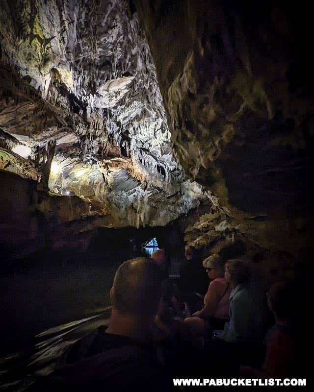 Penn's Cave is Pennsylvania's only all-water cavern tour.