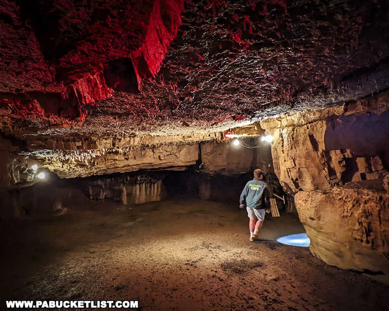 Woodward Cave was known to early settlers in the region as Red Panther Cave, named after a Native American supposedly buried in the cave.
