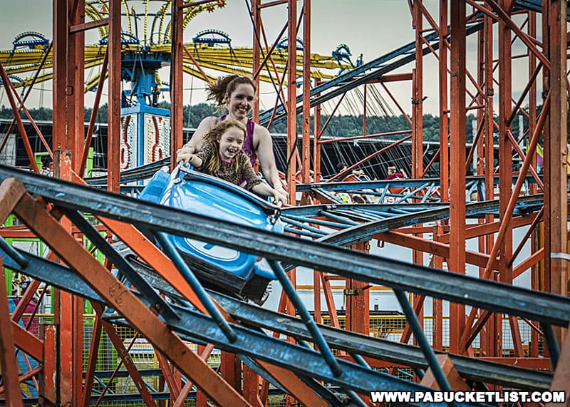 Roller coaster at a Pennsylvania fair.