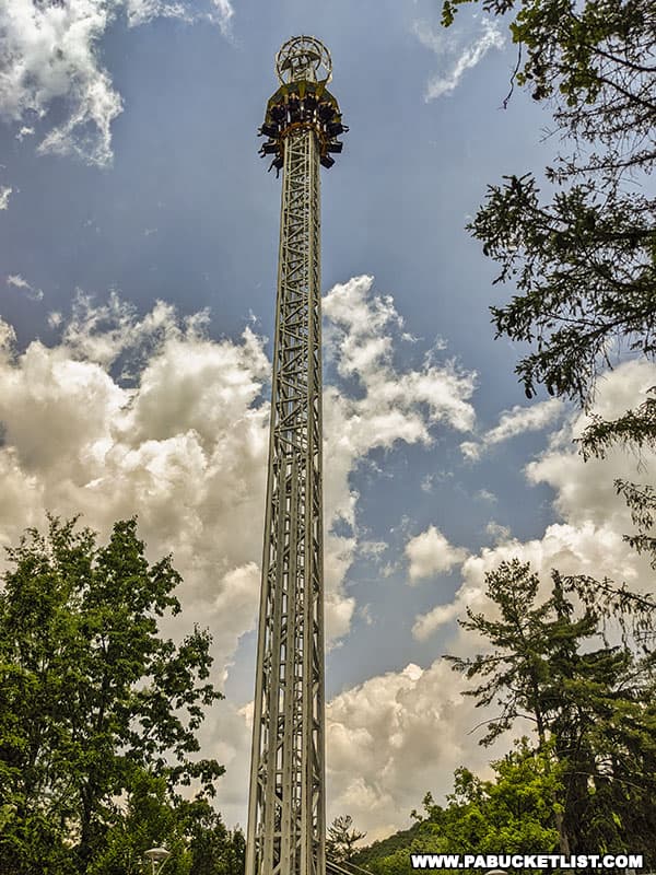 The Stratos-fear is one of the "thrill rides" at Knoebels.