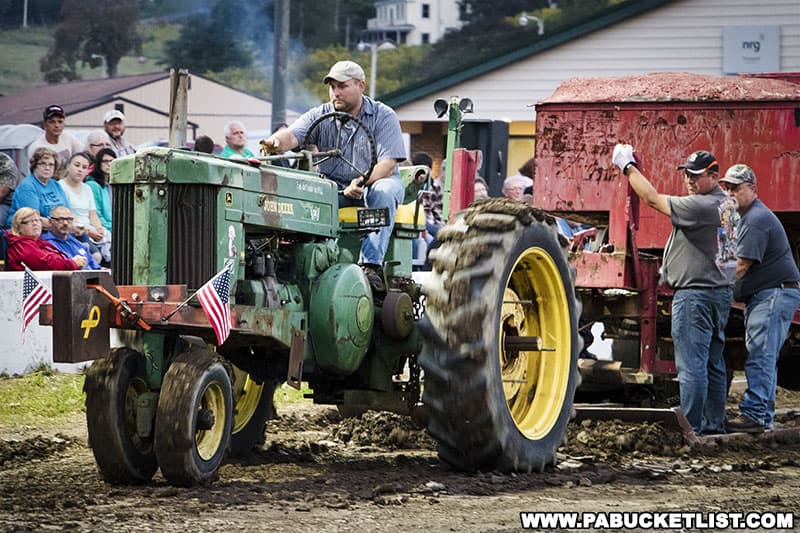 Tractor pull at a Pennsylvania fair.