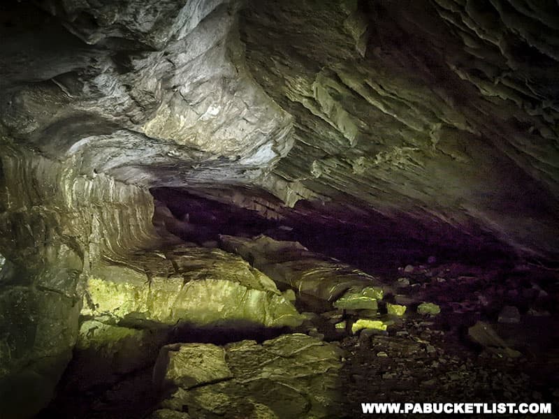 Historical records of the cave date back to 1788, and it was noted on county maps from the early 1800s.